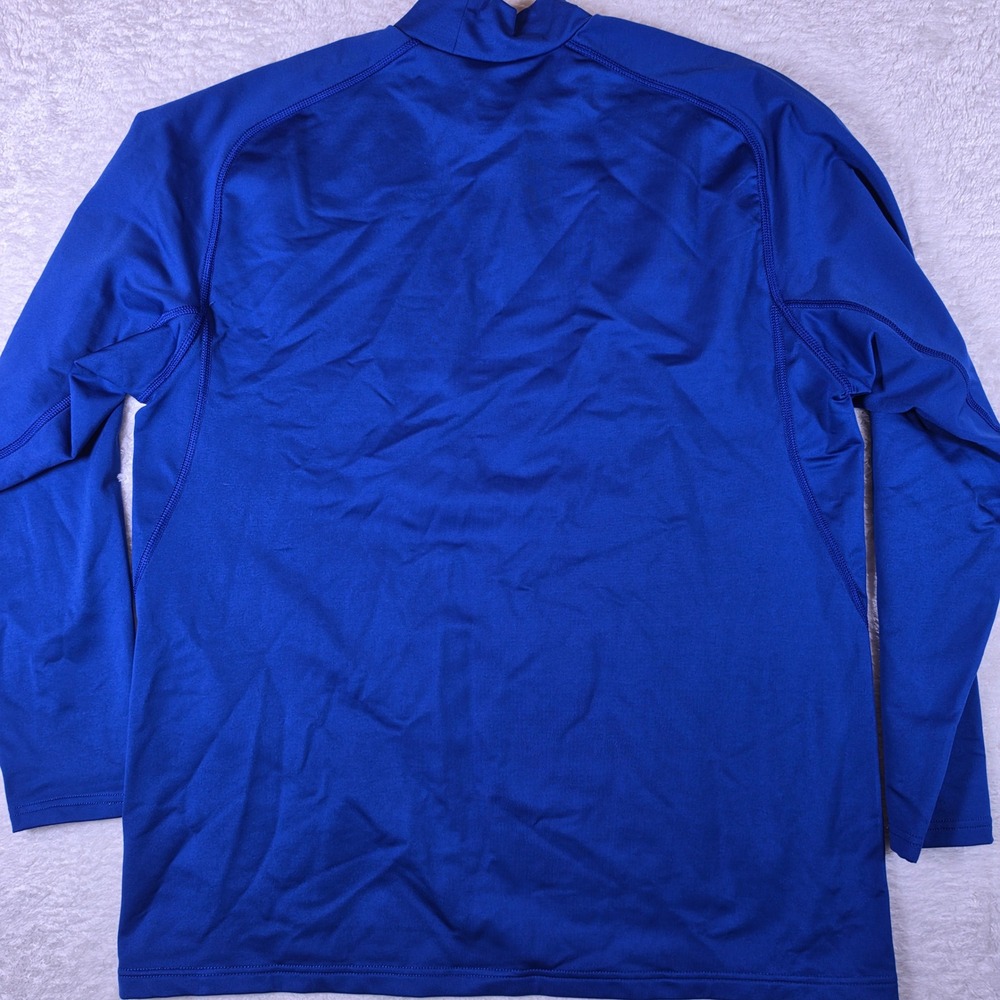 Vintage Nike FIT Team Mens L Royal Blue Spandex Mock Neck L/S Athletic Top - Picture 3 of 7